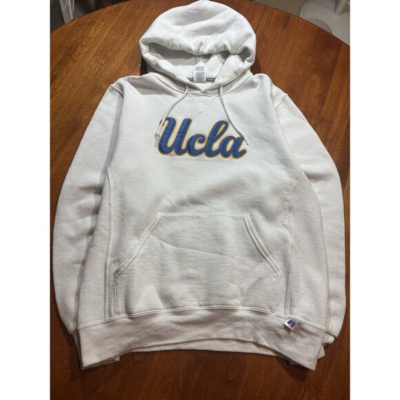 UCLA Bruins Hoodie Medium White Russell Athletic Pullover Sweatshirt - Picture 1 of 6